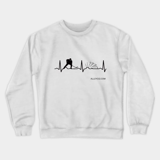 Hockey Romance Lover Crewneck Sweatshirt by Alley Ciz